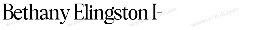 Bethany Elingston I字体转换